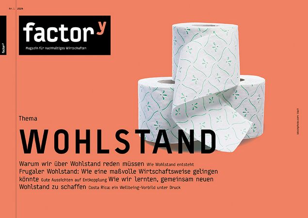 Titel factor<sup>y</sup>-Magazin Wohlstand