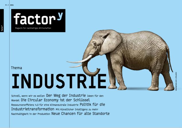 Titel des factor<sup>y</sup>-Magazins Industrie