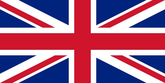Englische Flagge als Zeichen für englische Sprache