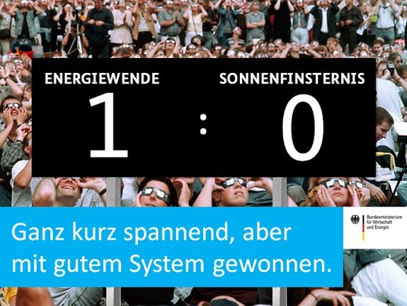 BMWi-Bild: Eins zu null für Energiewende gegen Sonnenfinsternis