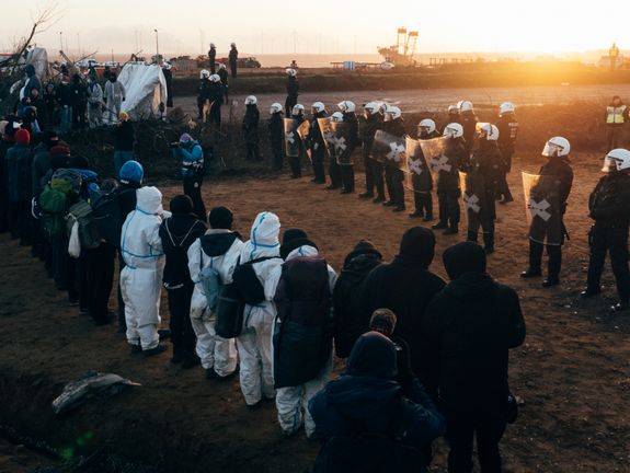 Protest in Lützerath gegen Räumung des Dorfes