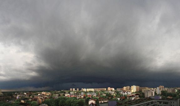 Unwetter über Prag