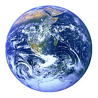 Der Planet Erde aus 29.000 Kilometern Entfernung, fotografiert von der Apollo 17 Mission 1972