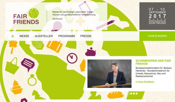 Screenshot der Website Fair-friends.de