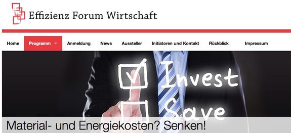 Screenshot Effizienz Forum Wirtschaft 2015