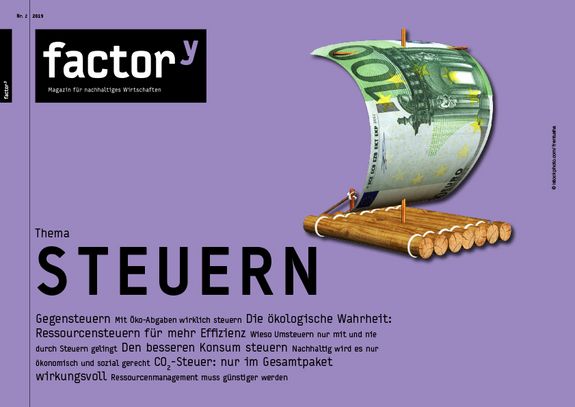 Titel des factor<sup>y</sup>-Magazins Steuern