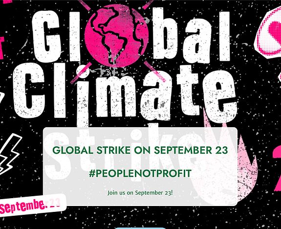 Aufruf zum globalen Klimastreik am 23. September 2022