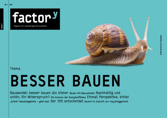 Titel des factor<sup>y</sup>-Magazins "Besser bauen"