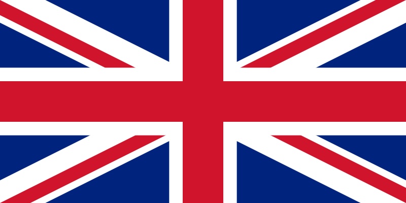 The english flag as a sign for the english language